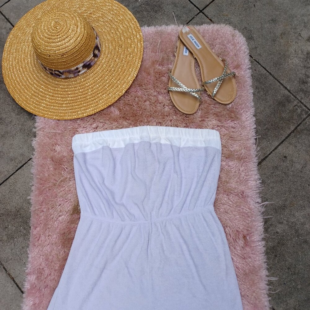 Vintage 60s Coquette Purple Terrycloth Romper size Medium - Picture 10 of 15